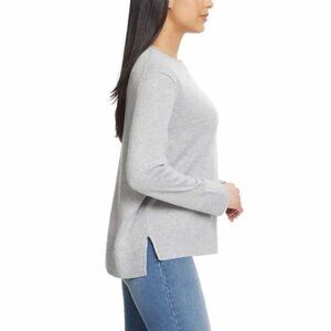 Ella Moss Crew Neck Sweater Women's Cozy Knit Long Sleeve grey. New